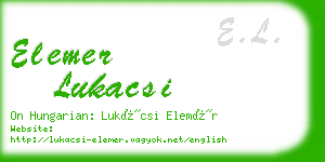 elemer lukacsi business card